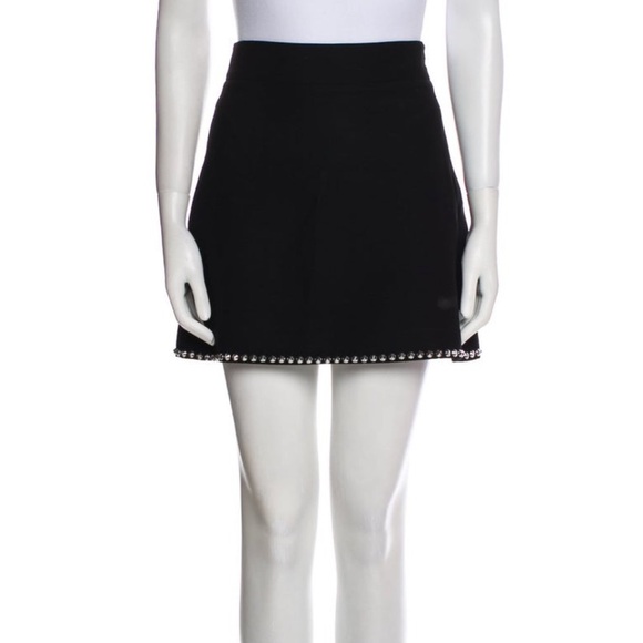 NEW ALEXANDER WANG Studded Accent
Elegant Black Skirt Ball Chain Embellished Hem - Picture 1 of 10